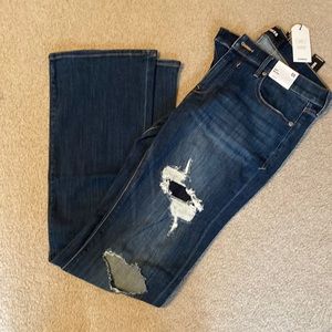 Brand new with tags express boot cut mid rise distressed jeans